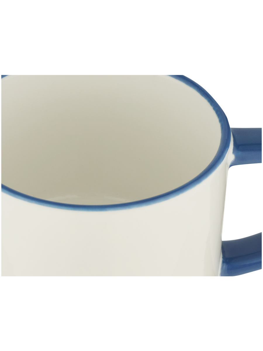 Ceramic Mug With Colour Handle & Rim (2)