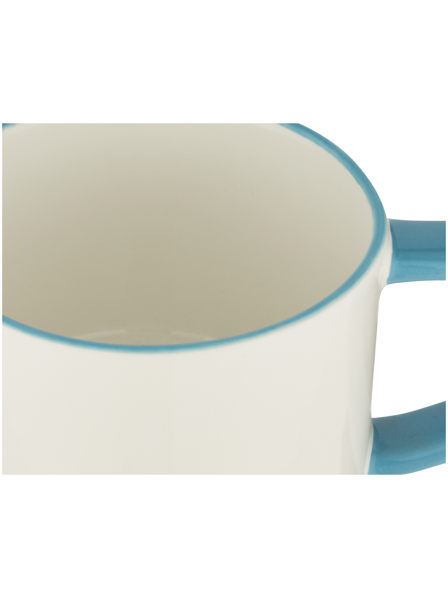 Ceramic Mug With Colour Handle & Rim (3)