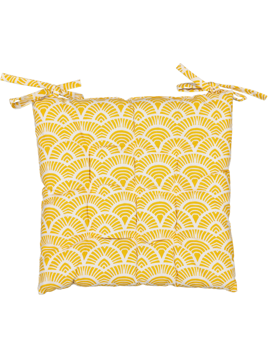 Yellow Geo Outdoor Chair Pad