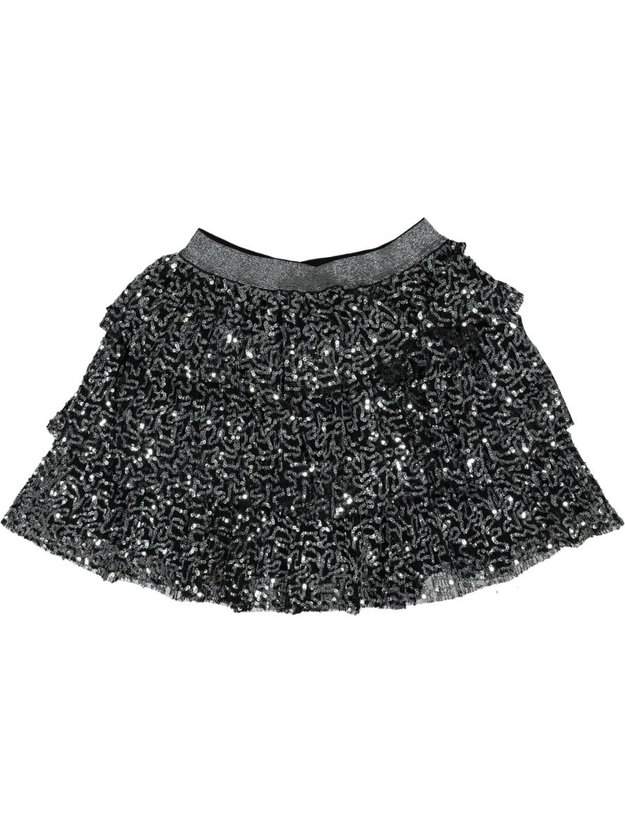 Sequin Ruffle Party Skirt