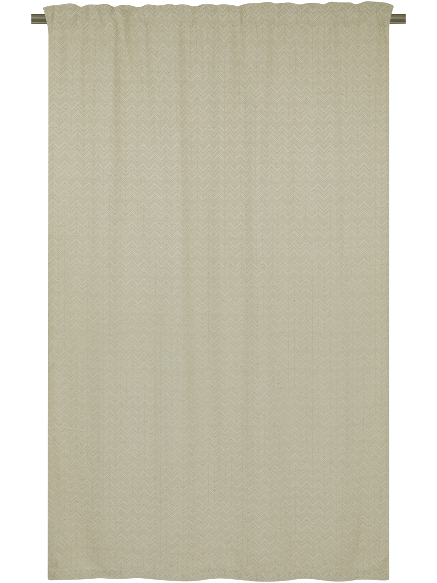 Macro Linen Taped Lined Curtain