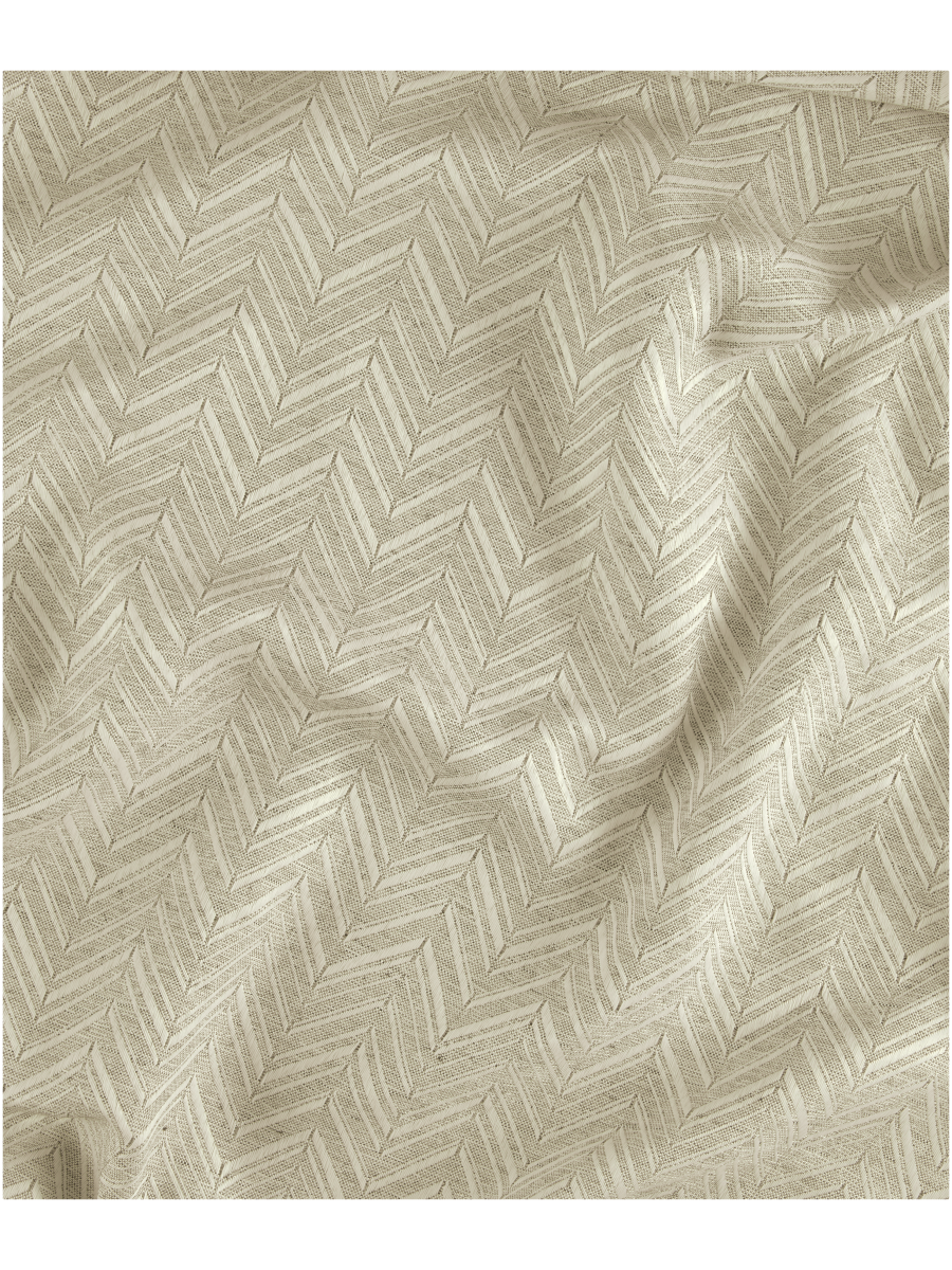 Macro Linen Taped Lined Curtain