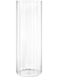 Ribbed Glass Vase 12x12cm