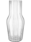 Curved Ribbed Glass Vase 10.5x12cm