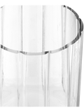 Curved Ribbed Glass Vase 10.5x12cm (1)