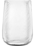 Ribbed Fluted Glass Vase 13.5x11cm