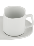 Ceramic Square Cup & Saucer 18x12cm (1)