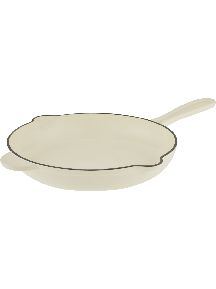 Cream Cast Iron Fry Pan 26x5.5cm