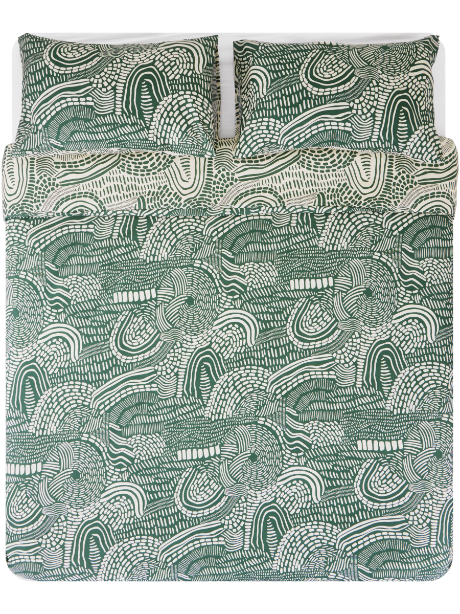 Printed Microfibre Duvet Cover Set Three Quarter