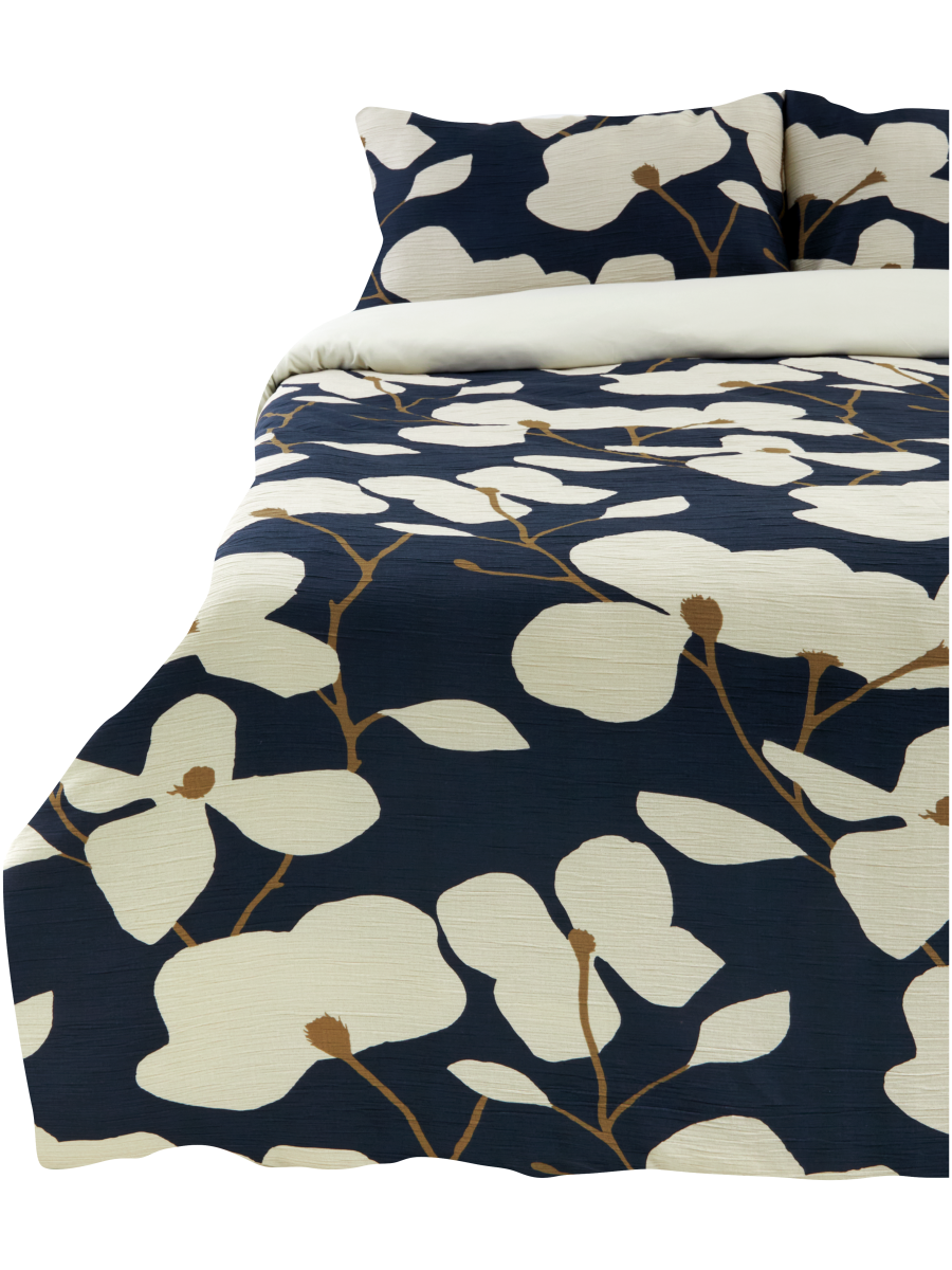 Textured Evie Floral Duvet Cover Set King (2)