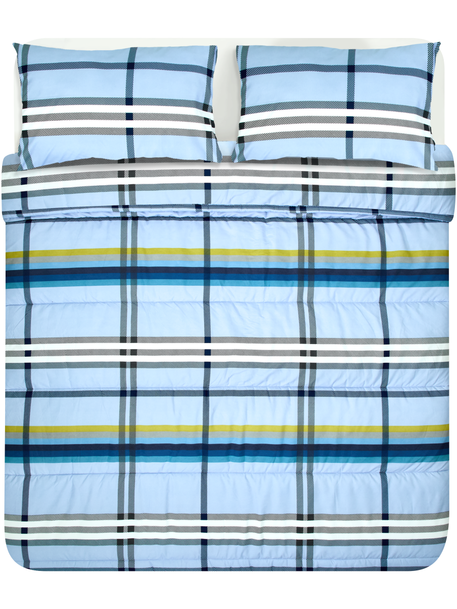 Double Bed Sion Check Microfibre Kids Comfort (2)