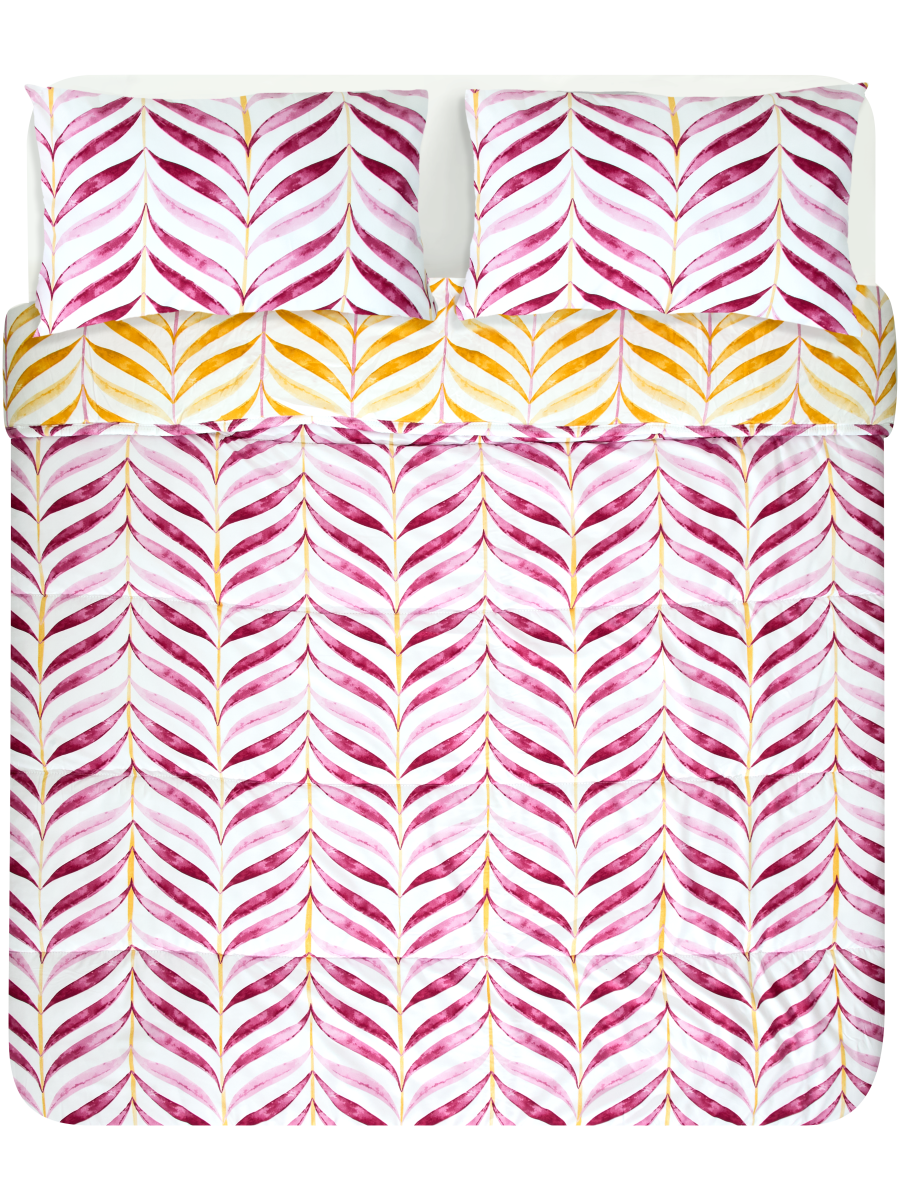 Queen Bed Stripe Printed Comforter