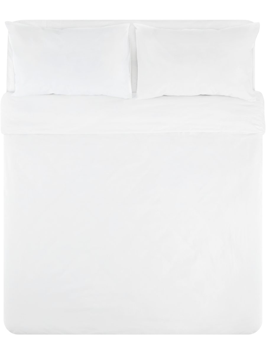 King Bed White Cotton Rich Duvet Cover (2)