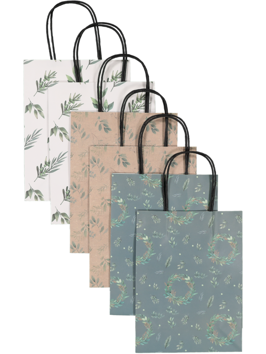 6 Pack Christmas Gift Bags (Design/Colour may vary)