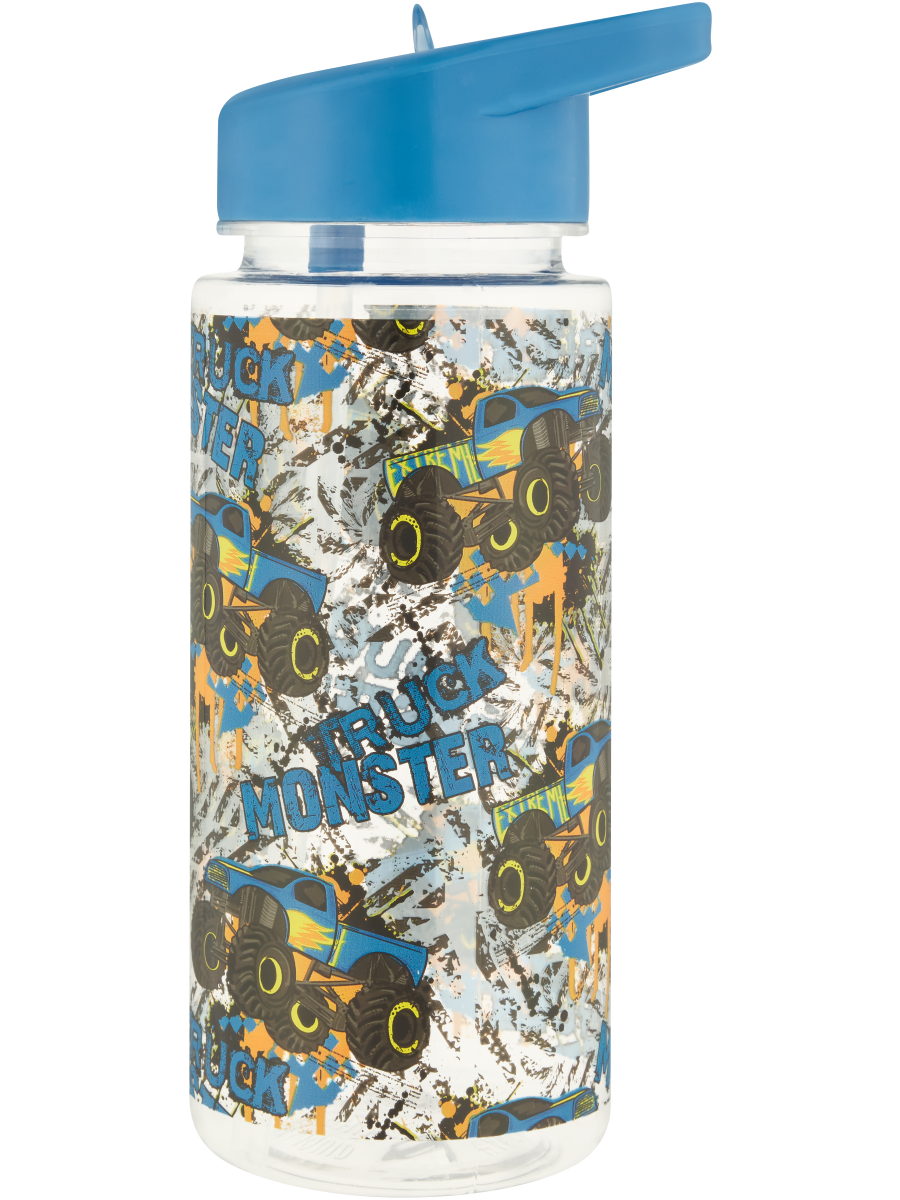Monster Truck Bottle With Straw