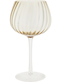 Wavy Ribbed Wine Glass