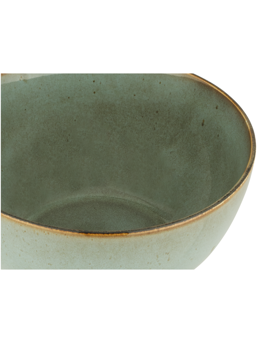 Ceramic Brown Rimmed Bowl