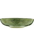 Textured Leaf Pattern Glass Bowl