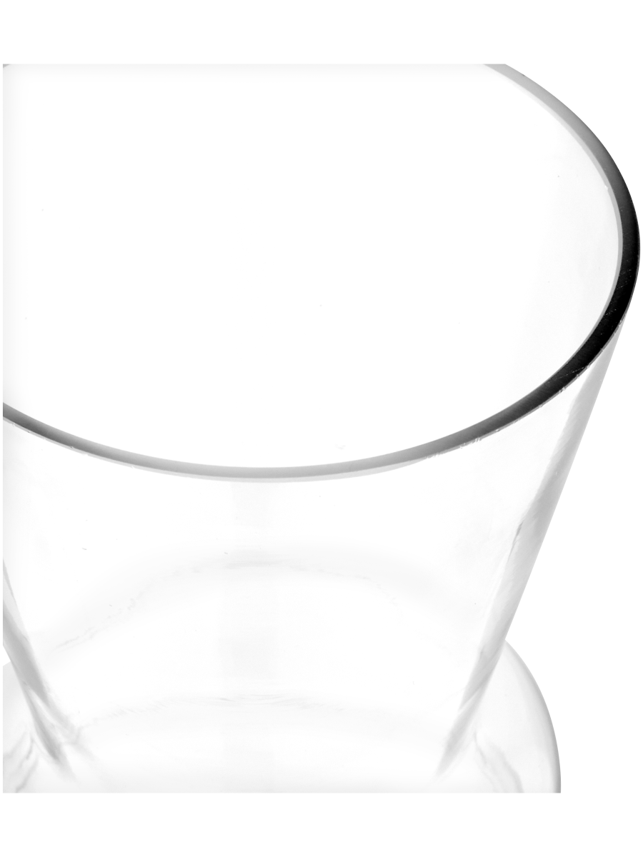 Round Slim Ringed Glass Vase 13x8cm