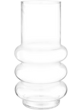 Round Wide Ringed Glass Vase 10.5x10cm