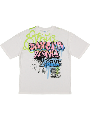 White Graffiti Style T-Shirt