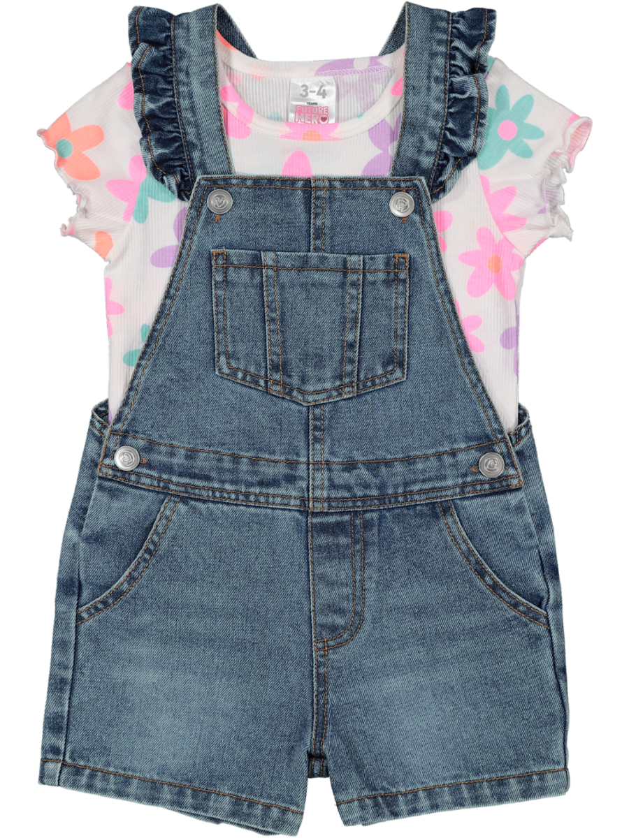 Floral Graphics Ribbed T-Shirt