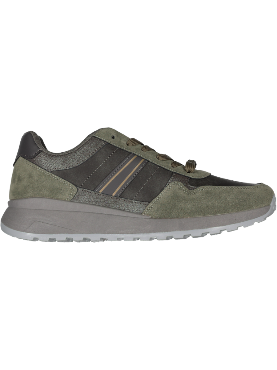 Green Faux Suede Retro Sneakers