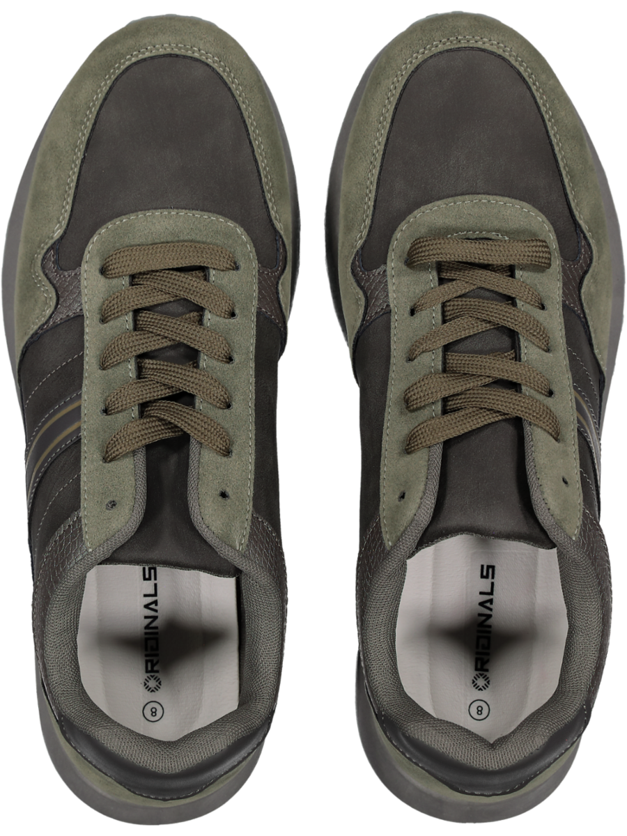 Green Faux Suede Retro Sneakers (2)