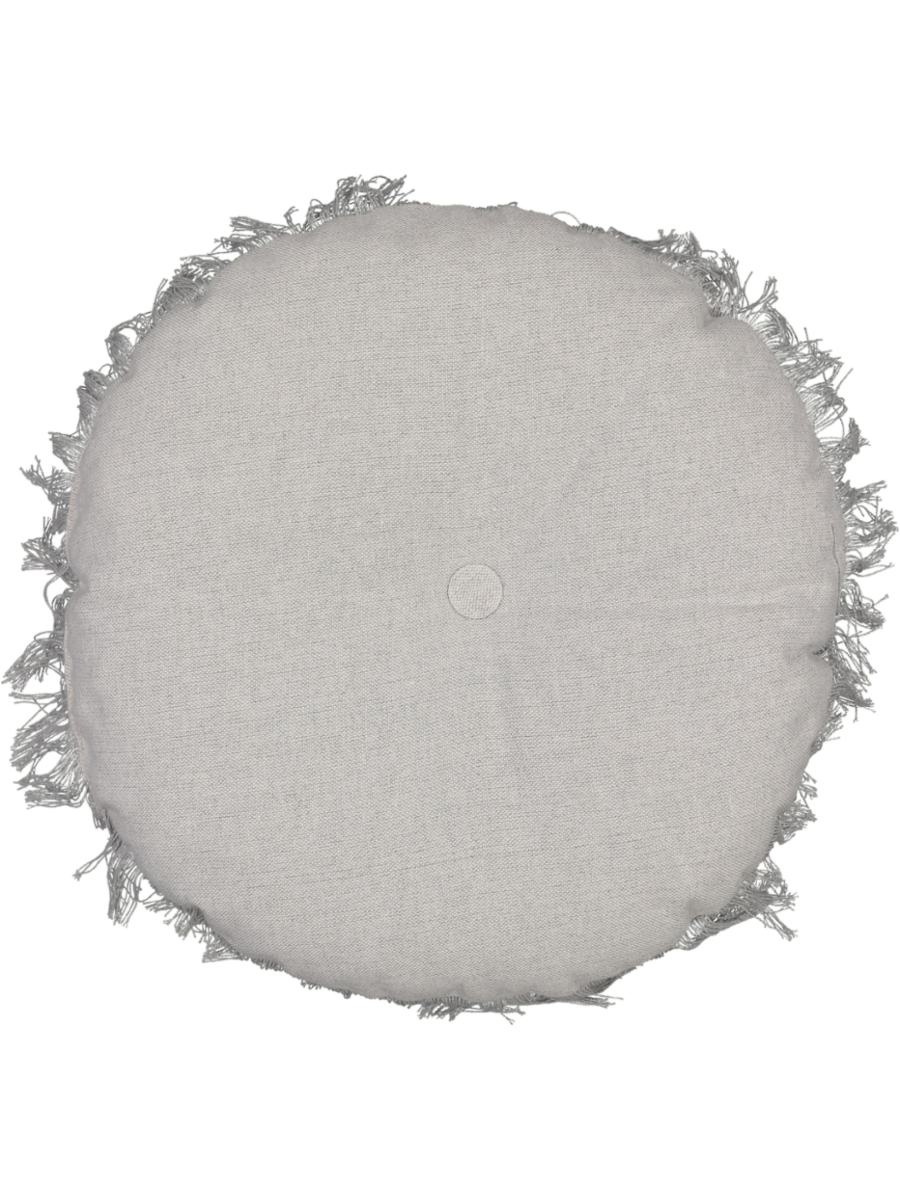 Grey Round Outdoor Chair Pad