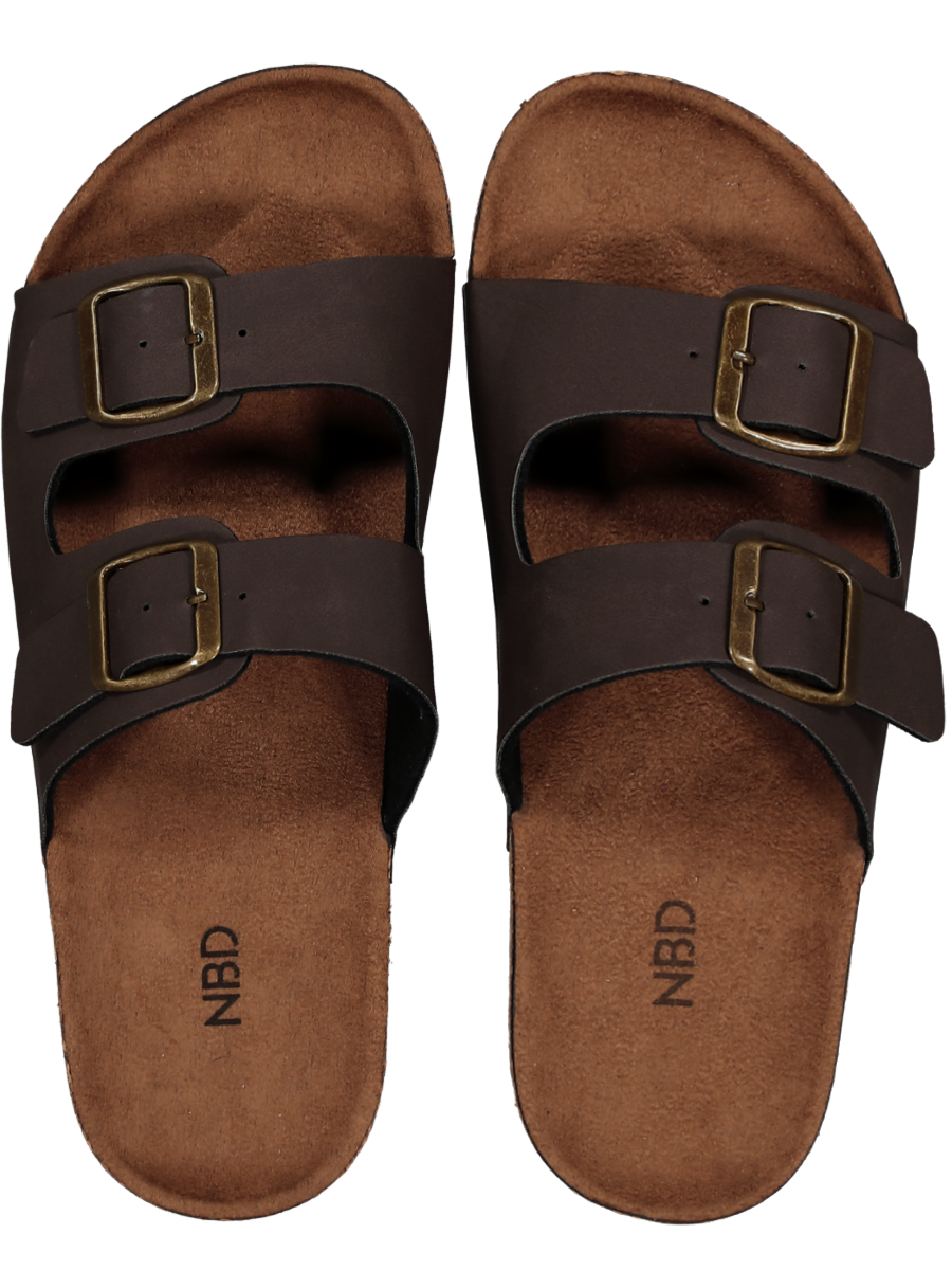 Brown Double Strapped Sandals