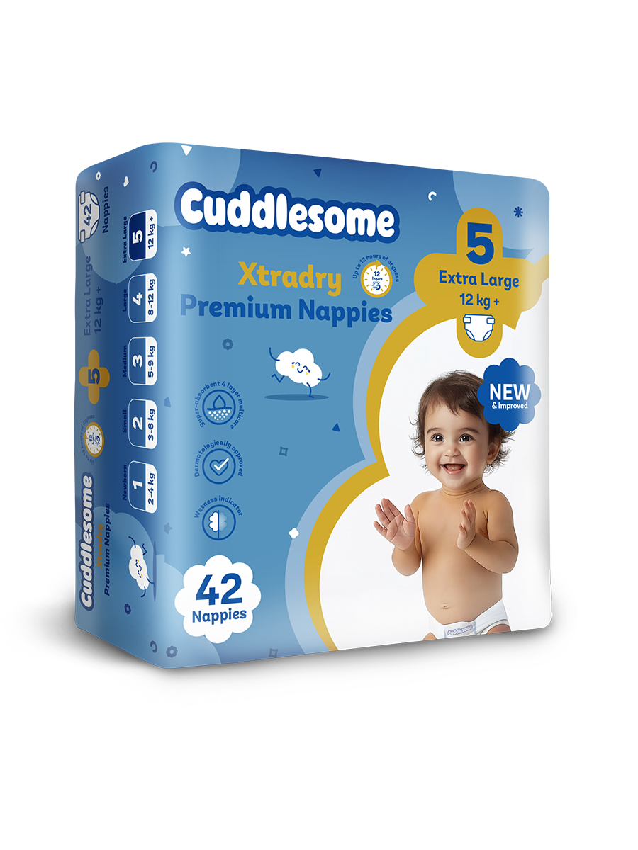 Cuddlesome Xtra Dry Premium size 5 Extra Large Nappies 42s