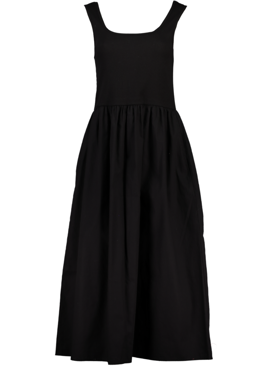 Black Sleeveless Midi Dress
