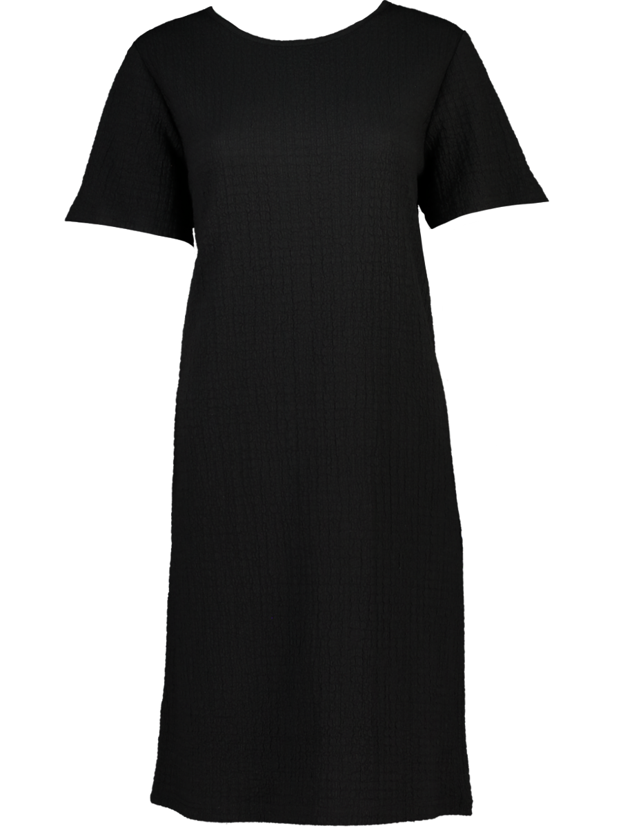 Black Short Sleeve Knit Dress