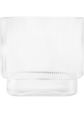 Rectangle Ribbed Vase 19.8x10cm (1)
