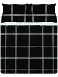 Mono Grid Comforter Set Three Quarter