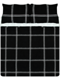 Mono Grid Comforter Set Double