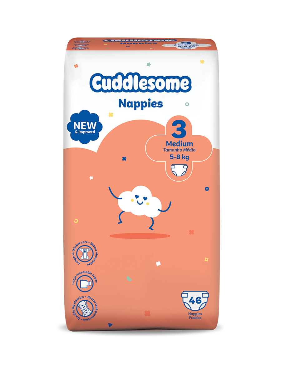 Cuddlesome Value Pack Nappies size 3 small 46s