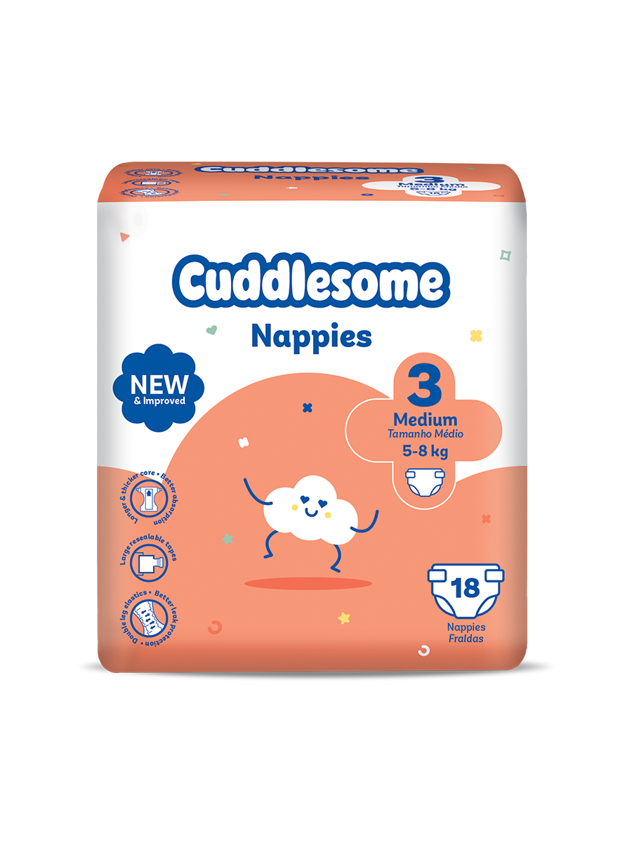 Cuddlesome Mini Pack Nappies size 3 small 18s