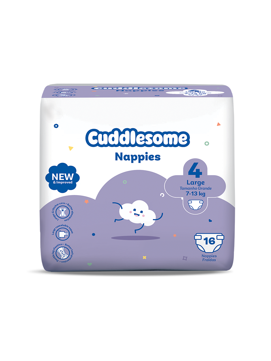 Cuddlesome Mini Pack Nappies size 4 small 16s