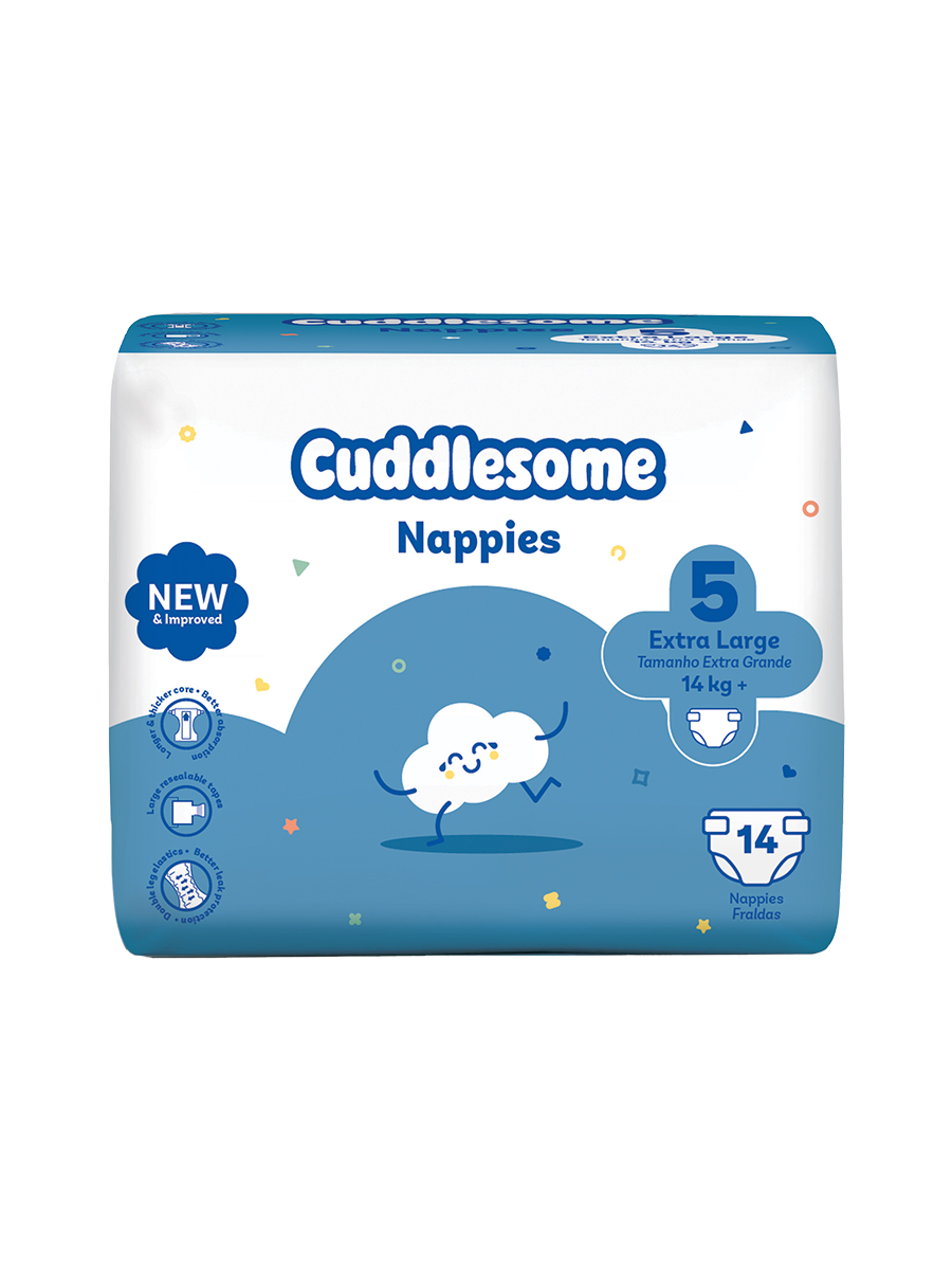Cuddlesome Mini Pack Nappies size 5 small 14s