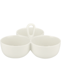 Three-Section Ceramic Tappa Serving Bowl