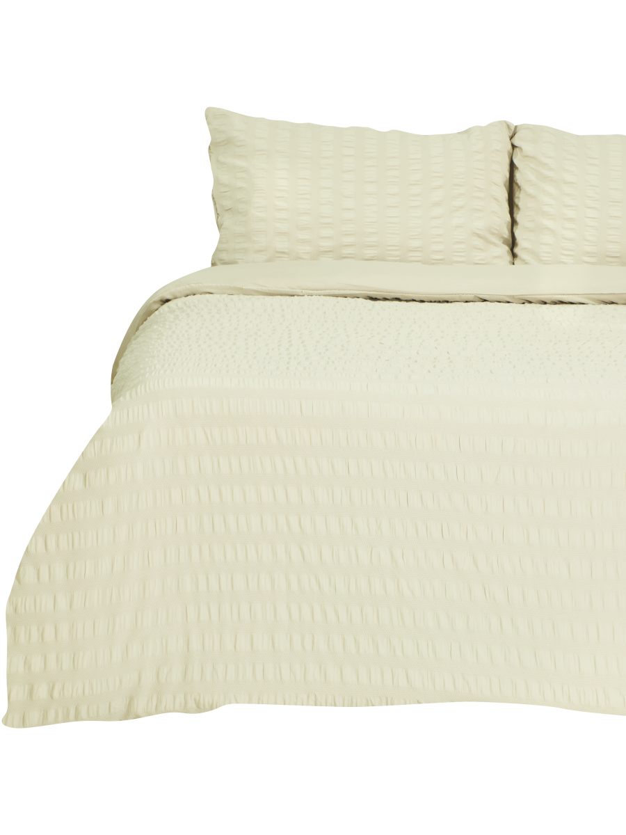 Stripe Seersucker Textured Duvet Cover Set Double (2)