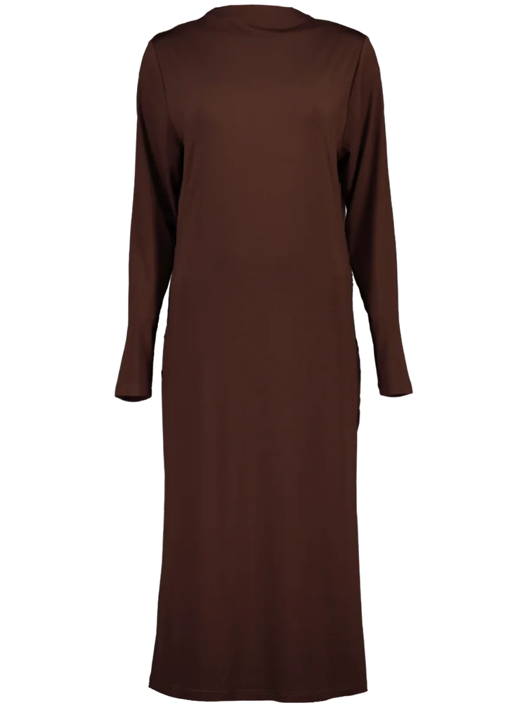 Brown Long Sleeve Maxi Dress PEP Online Brown Long Sleeve Maxi Dress PEP Online
