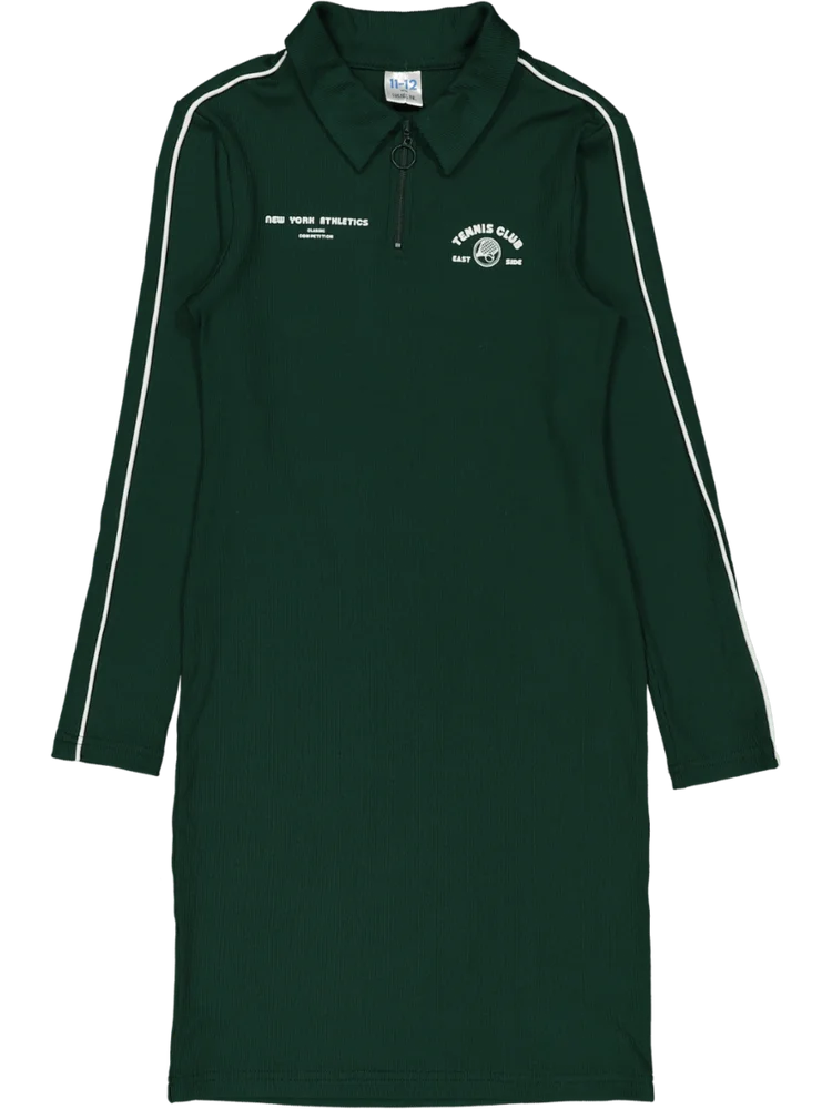 athletic dresses long sleeve RibTech* Courtside Long Sleeve Dress | Separate Undershort