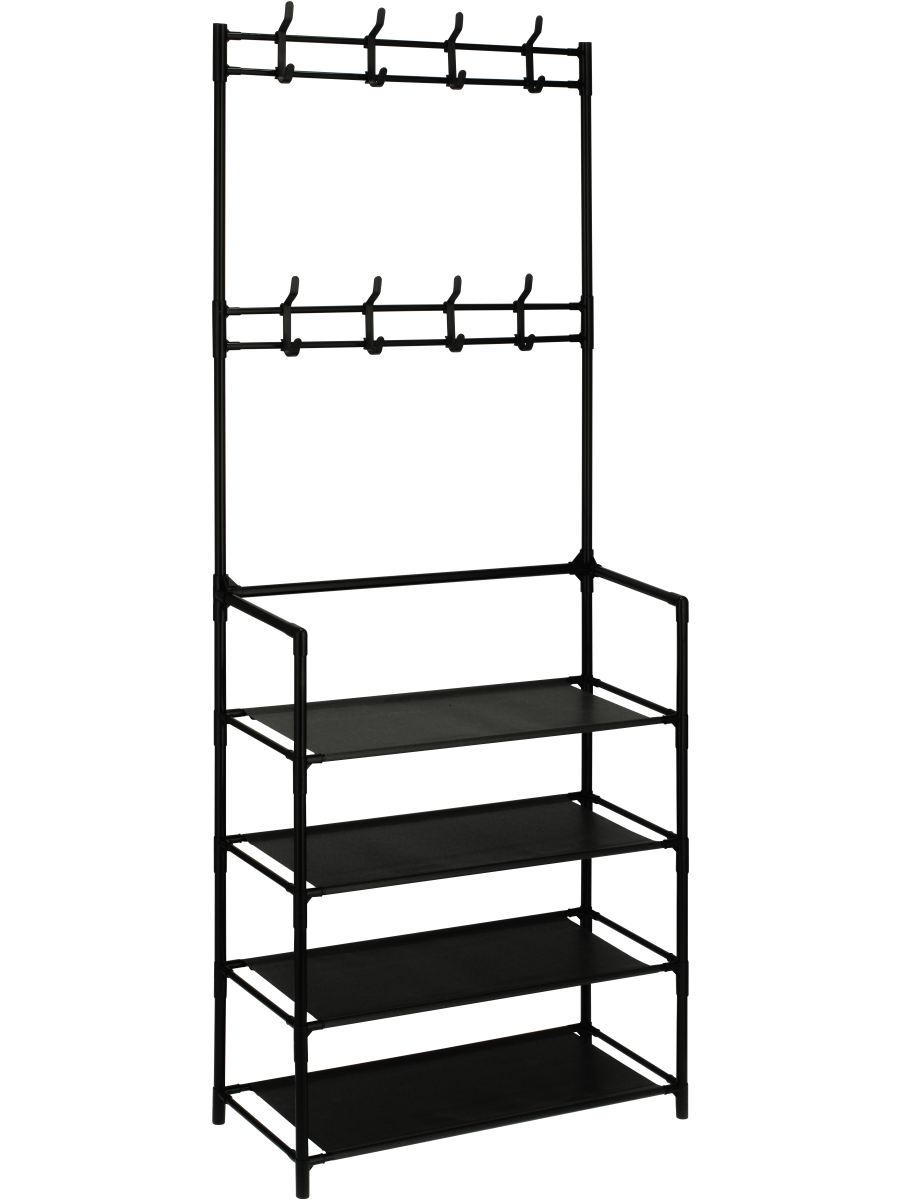 4 Tier Shoe Rack With Storage Unit