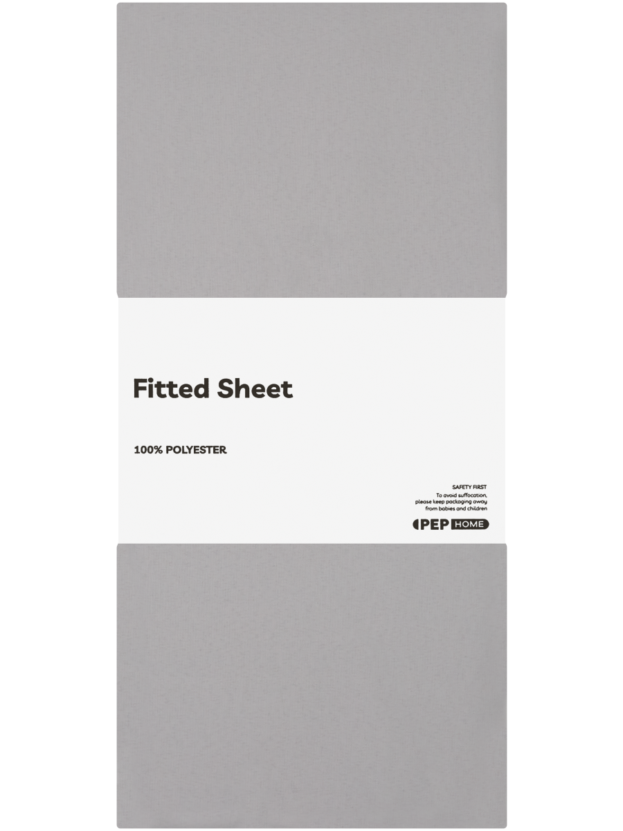3 Quarter Grey Fitted Sheet