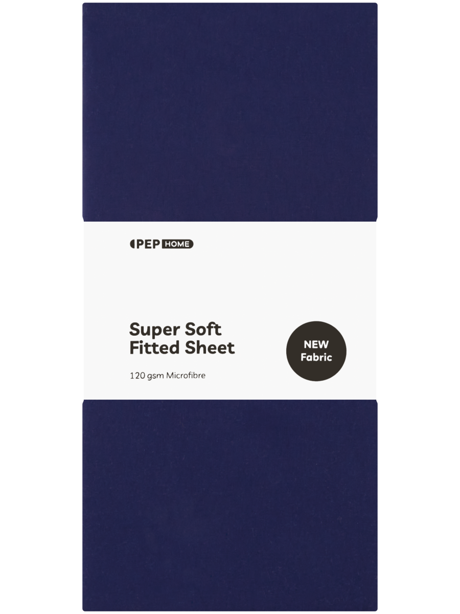 King Bed Navy Super Soft Fitted Sheet (1)