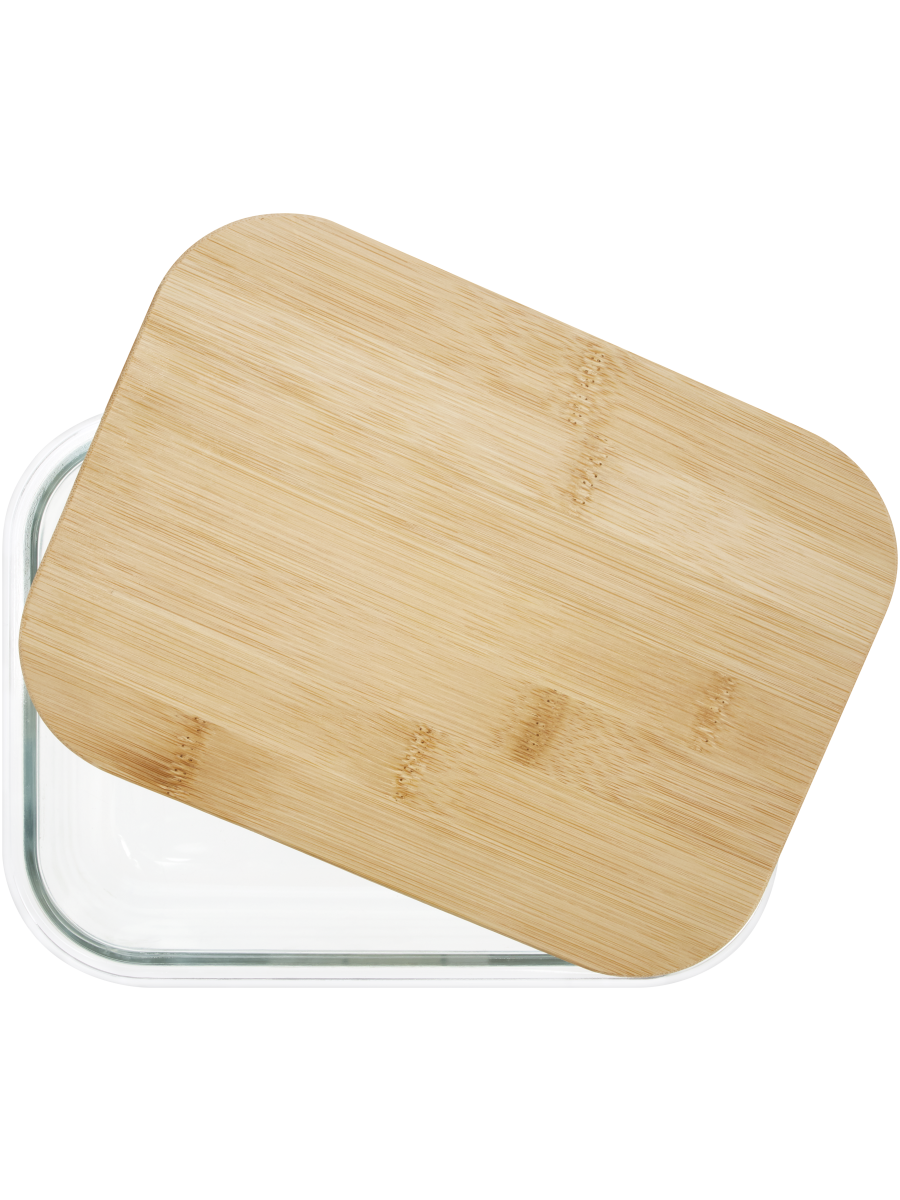 Glass Container With Bamboo Lid