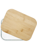 Glass Container With Bamboo Lid