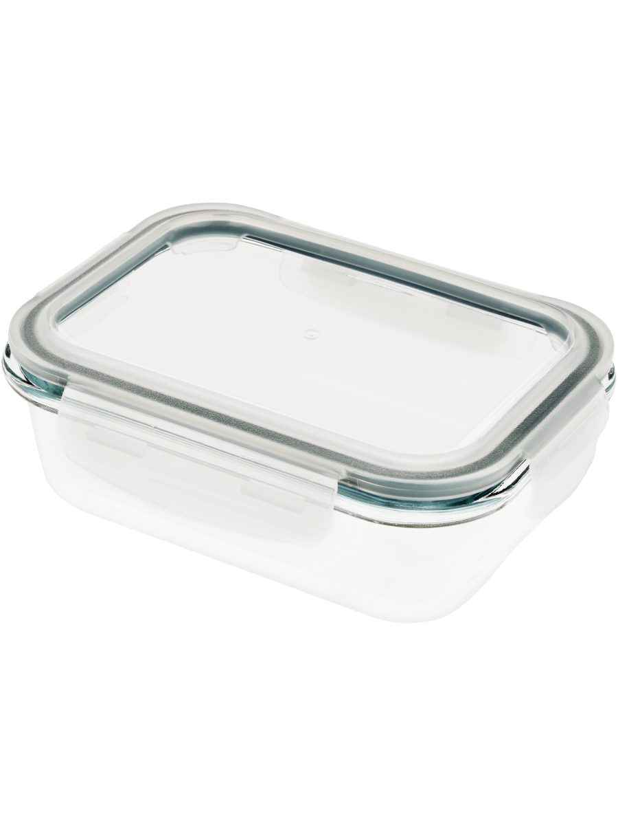 Glass Container With Clip-On Lid